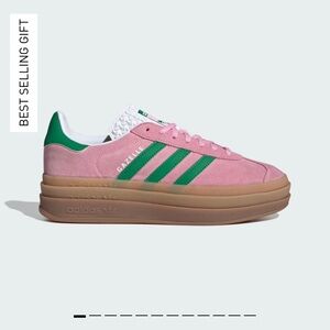 Adidas GAZELLE BOLD SHOES pink & green 5.5